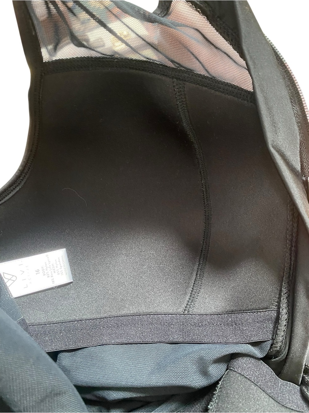 Lane Bryant Livi Active Black Front-Zip One-Piece Swimsuit size 16 1X Swim Suit - Picture 4 of 10